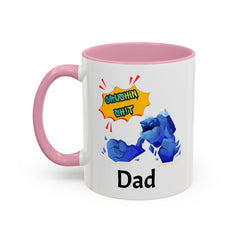 Dad Coffee Mug — "Crushin' SH!t" Blue Rock Gamer Mug (11oz & 15oz)