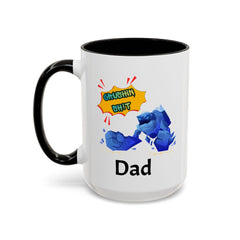 Dad Coffee Mug — "Crushin' SH!t" Blue Rock Gamer Mug (11oz & 15oz)