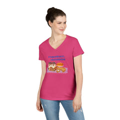 "If I bake it I'll EAT IT... I don’t KNEAD it", Baking Humor V-Neck Tee