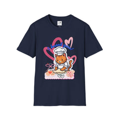 I Knead you - Cute Chef Cat kneading dough Unisex Softstyle T-Shirt