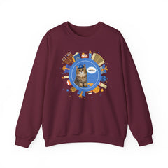 Happy Hanukkah Cat Sweatshirt – Cute Kitty 'Meow!' Graphic Crewneck