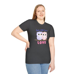 Cute ‘Owl Love You’ Pink & Purple Owls Valentine Tee Shirt