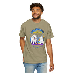 Hanukkah Dog T-Shirt — Cute Menorah & Dreidel Holiday Tee