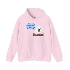 "Hanging with Mom" Cute Dog Graphic Pullover Hoodie
