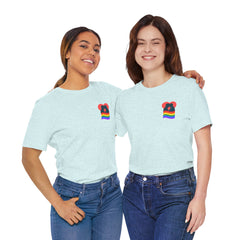 Pride Heart Pocket Tee — Rainbow LGBTQ+ Short Sleeve T-Shirt