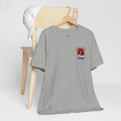Pride Heart Pocket Tee — Rainbow LGBTQ+ Short Sleeve T-Shirt