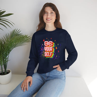 Be Yourself Rainbow Crewneck Sweatshirt