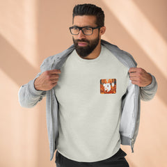 Autumn Samoyed Sweatshirt 2 sided design— Cute White Dog Fall Crewneck