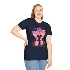 So Steamy Coffee T‑Shirt — Cute Couples/Coffee Lover Tee