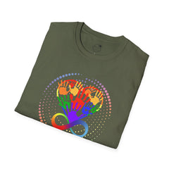 Autism Awareness, Pride Infinity Hands T-Shirt — Rainbow Neurodiversity Support Tee