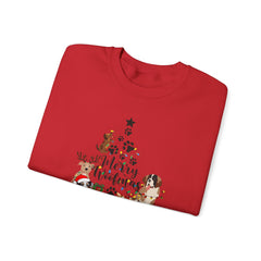Merry Woofmas Christmas Tree Crewneck Sweatshirt