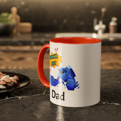 Dad Coffee Mug — "Crushin' SH!t" Blue Rock Gamer Mug (11oz & 15oz)