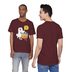 "Ohwoooo happy day!"  Happy Dog with treat delivery T‑Shirt — Pet Gift