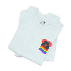 Pride Heart Tee 1— Rainbow Heart Graphic T-Shirt