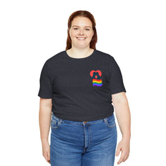 Pride Heart Pocket Tee — Rainbow LGBTQ+ Short Sleeve T-Shirt