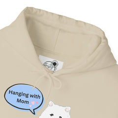 "Hanging with Mom" Cute Dog Graphic Pullover Hoodie