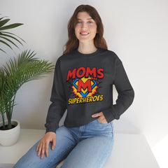 Moms Are Superheroes Crewneck Sweatshirt
