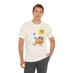 "Ohwoooo happy day!"  Happy Dog with treat delivery T‑Shirt — Pet Gift
