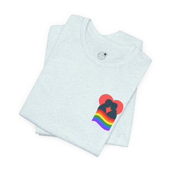 Pride Heart Pocket Tee — Rainbow LGBTQ+ Short Sleeve T-Shirt