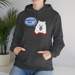 "Hanging with Mom" Cute Dog Graphic Pullover Hoodie