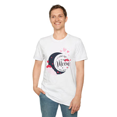 Love You to the Moon T-Shirt – Romantic Moon & Hearts Tee