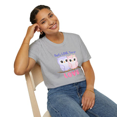 Cute ‘Owl Love You’ Pink & Purple Owls Valentine Tee Shirt
