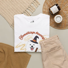 Halloween Witchy Samoyed — Cute Spooky Pumpkin Cauldron Tee