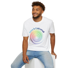 Love Is Universal T-Shirt — Rainbow Spiral Pride Tee
