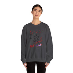 Couple Stick Figure Sweatshirt – Cute Heart Walk Valentine Crewneck