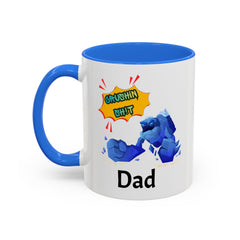 Dad Coffee Mug — "Crushin' SH!t" Blue Rock Gamer Mug (11oz & 15oz)
