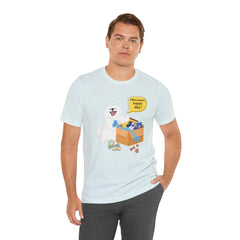"Ohwoooo happy day!"  Happy Dog with treat delivery T‑Shirt — Pet Gift