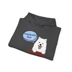 "Hanging with Mom" Cute Dog Graphic Pullover Hoodie