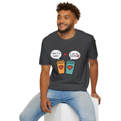 "I love U a Latte" Cute Coffee Pun Tee Couple T-Shirt