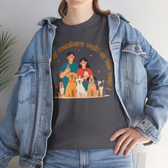 "Not all family members walk on two feet" Dog Lover Family T-Shirt