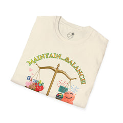 Maintain Balance - Love, Life, Health Equals Happiness Scale Design