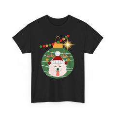 Christmas Samoyed Unisex Heavy Cotton Tee Customizable