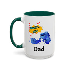 Dad Coffee Mug — "Crushin' SH!t" Blue Rock Gamer Mug (11oz & 15oz)