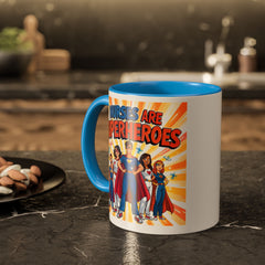 Nurses Are Superheroes Coffee Mug M/F — Colorful 11oz/15oz Gift