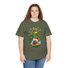 Christmas Pug Ornament and Mistletoe T-Shirt