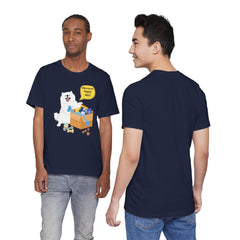 "Ohwoooo happy day!"  Happy Dog with treat delivery T‑Shirt — Pet Gift