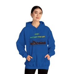 "Another Fine Day?" Cat Peeking Graphic Pullover Hoodie
