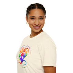 Autism Awareness, Pride Infinity Hands T-Shirt — Rainbow Neurodiversity Support Tee