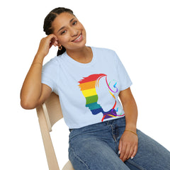 Pride Profile Silhouette T-Shirt — Rainbow LGBTQ+ Awareness Tee