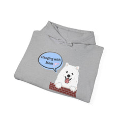 "Hanging with Mom" Cute Dog Graphic Pullover Hoodie