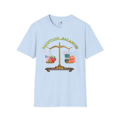Maintain Balance - Love, Life, Health Equals Happiness Scale Design