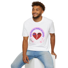 Two Halves Make Us Whole Broken Heart T-Shirt — Cute Split-Heart Couple Tee