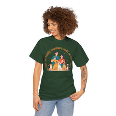 "Not all family members walk on two feet" Dog Lover Family T-Shirt