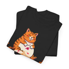 "I Want Some Jelly In My Belly"T-Shirt — Cute Cat Donut Design