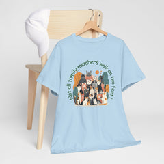 "Not All Family Members Walk on Two Feet" Cute Cat Family Graphic Tee