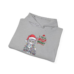 Santa Hat Grumpy Cat Hoodie - Im So Elfing Merry Holiday Sweatshirt